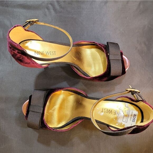 NINE WEST SATIN BOWNOT HIGH HEEL STILETTO OPEN-TOE SANDAL - Picture 13 of 15